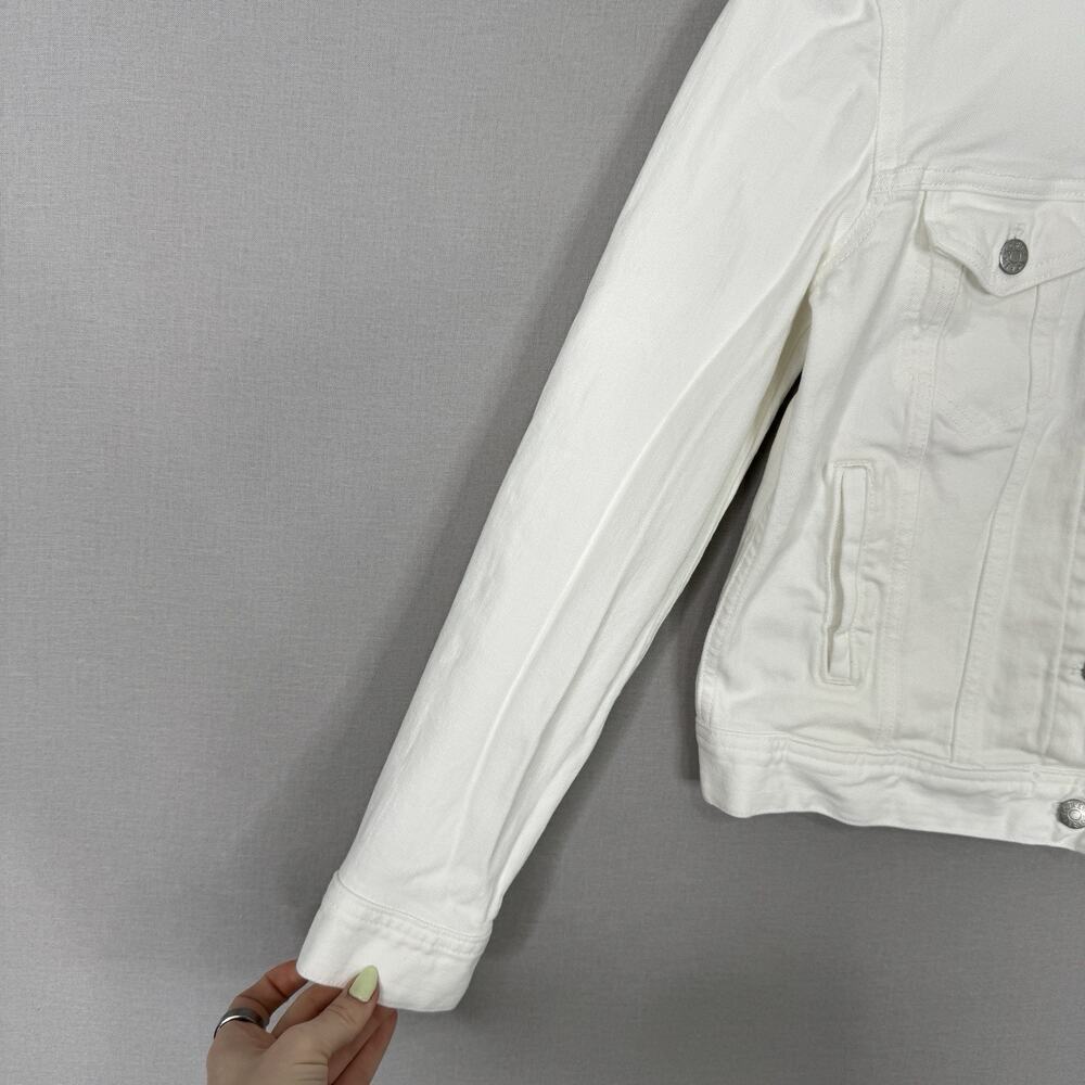 J.Crew Womens Jean Jacket XS White Wash Classic Crop Preppy Old Money Prep 2024 - Picture 3 of 13